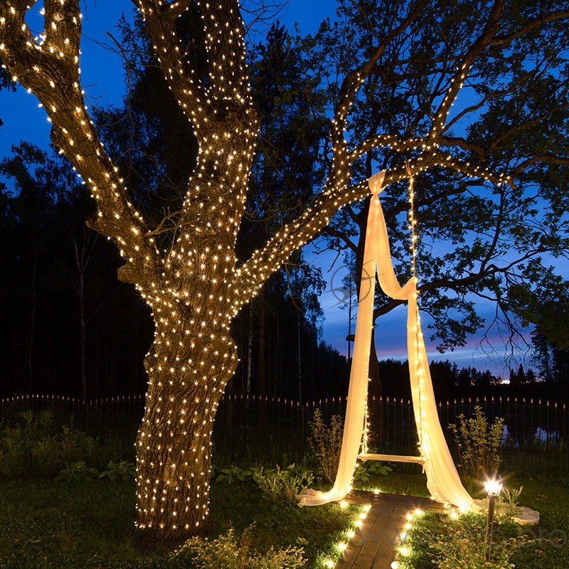 Гирлянда «LED Клип-лайт» 12 V, прозрачный ПВХ, 150 мм, цвет диодов теплый белый