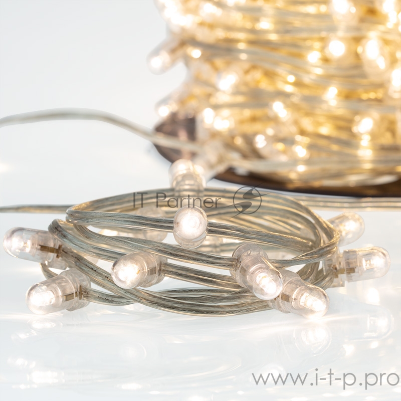 Гирлянда «LED Клип-лайт» 12 V, прозрачный ПВХ, 150 мм, цвет диодов теплый белый