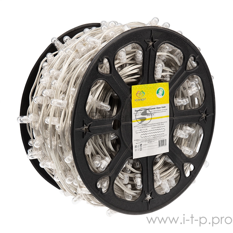 Гирлянда «LED Клип-лайт» 12 V, прозрачный ПВХ, 150 мм, цвет диодов теплый белый