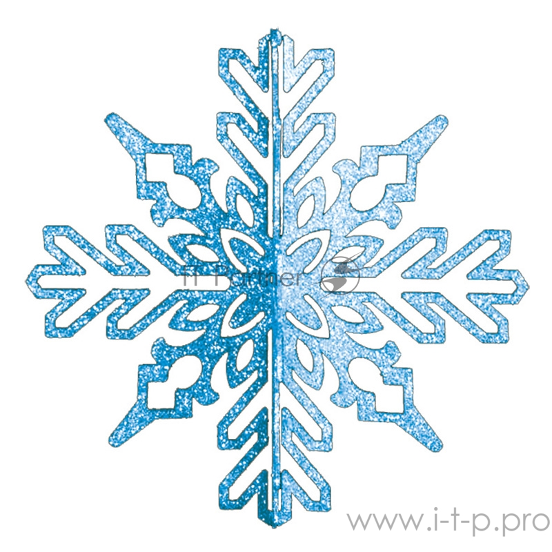 Елочная фигура Снежинка ажурная 3D, 23 см, цвет синий