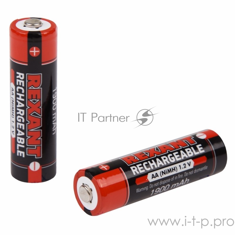 Аккумулятор тип AA «пальчиковый» 1.2 В 1900 мАч блистер 2 шт. REXANT