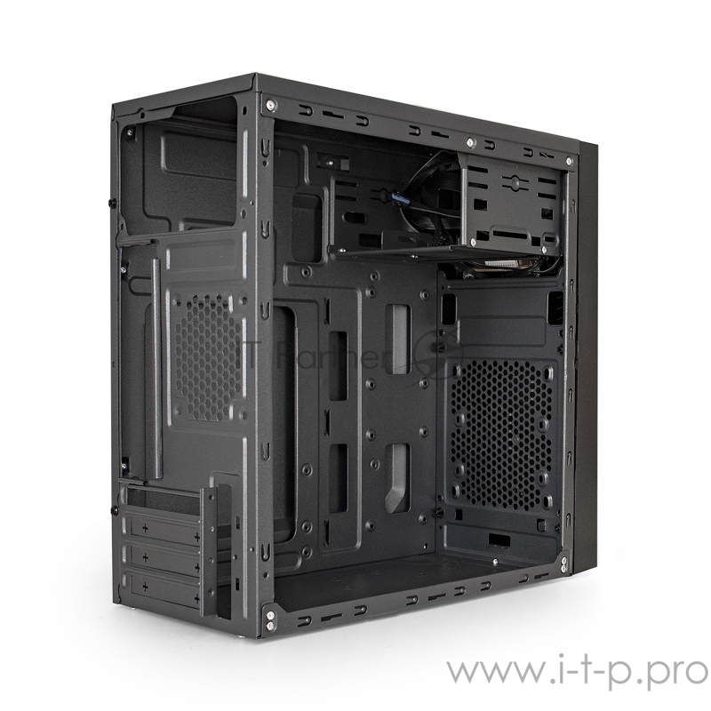 Корпус Minitower Exegate QA-408 Black, mATX, <XP600, Black, 120mm> 2*USB, Audio