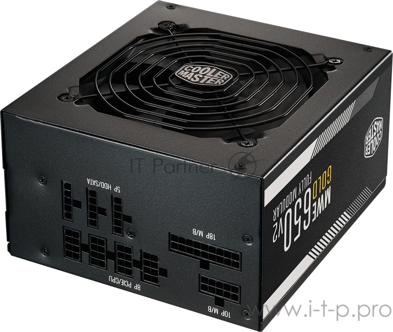 Блок питания 650 Ватт Power Supply Cooler Master MWE Gold 650 V2, 650W, ATX, 120mm, 24pin, 8xSATA, 4xPCI-E(6+2), APFC, 80+ Gold