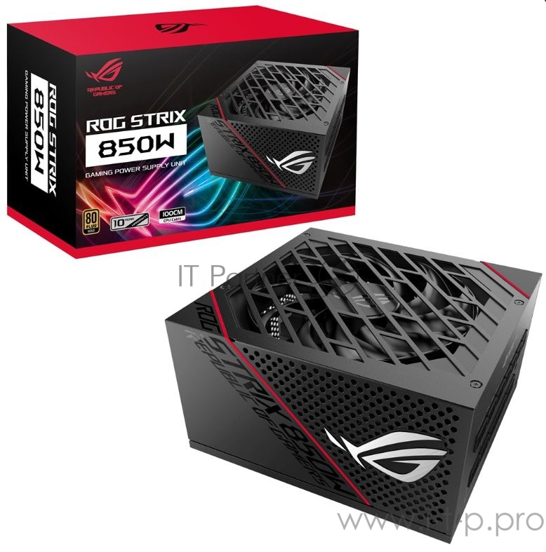 ASUS ROG STRIX 850G игровой блок питания чёрный (850W, 80 Plus Golg, 135 мм вентилятор, 90YE00A3-B0NA00)
