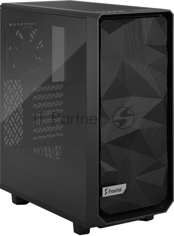 Корпус Fractal Design MESHIFY 2 COMPACT BLACK - TG / ATX, TG / 2x140mm & 1x120mm fans inc. / FD-C-MES2C-03