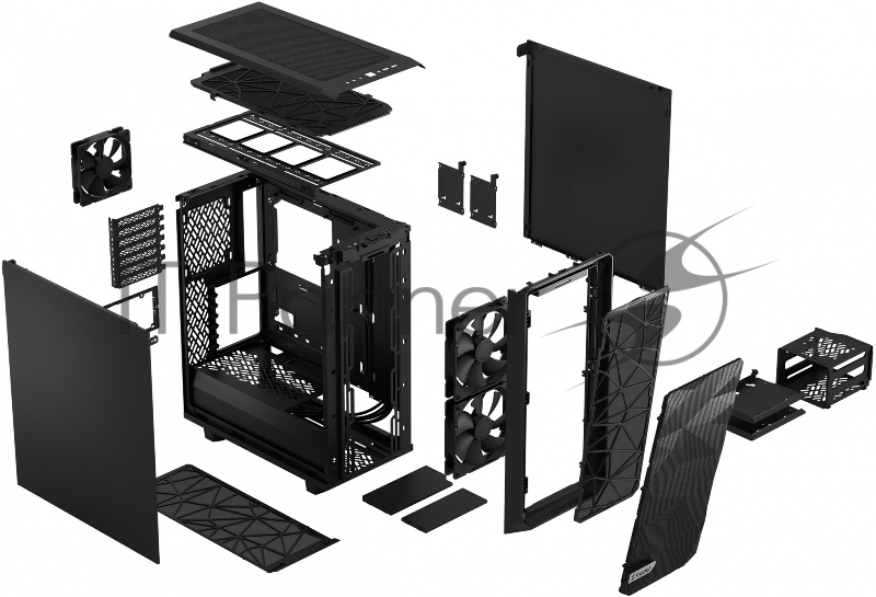 Корпус Fractal Design MESHIFY 2 COMPACT BLACK / ATX / 2x140mm & 1x120mm fans inc. / FD-C-MES2C-01