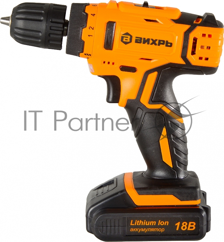Дрель-шуруповерт Вихрь ДА-18Л-2К/Б аккум. патрон:быстрозажимной (кейс в комплекте)
