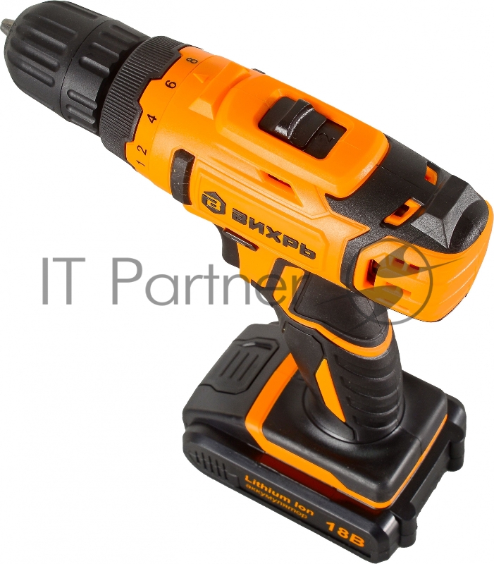 Дрель-шуруповерт Вихрь ДА-18Л-2К/Б аккум. патрон:быстрозажимной (кейс в комплекте)