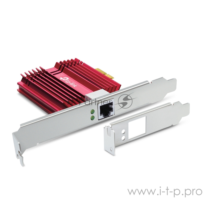 Сетевой адаптер 10 Gigabit PCI-E network adapter, 1 PCI Express 3.0 X4 interface, 1 100/1000/10000Mbps Ethernet port, come with Low-Profile and Full-