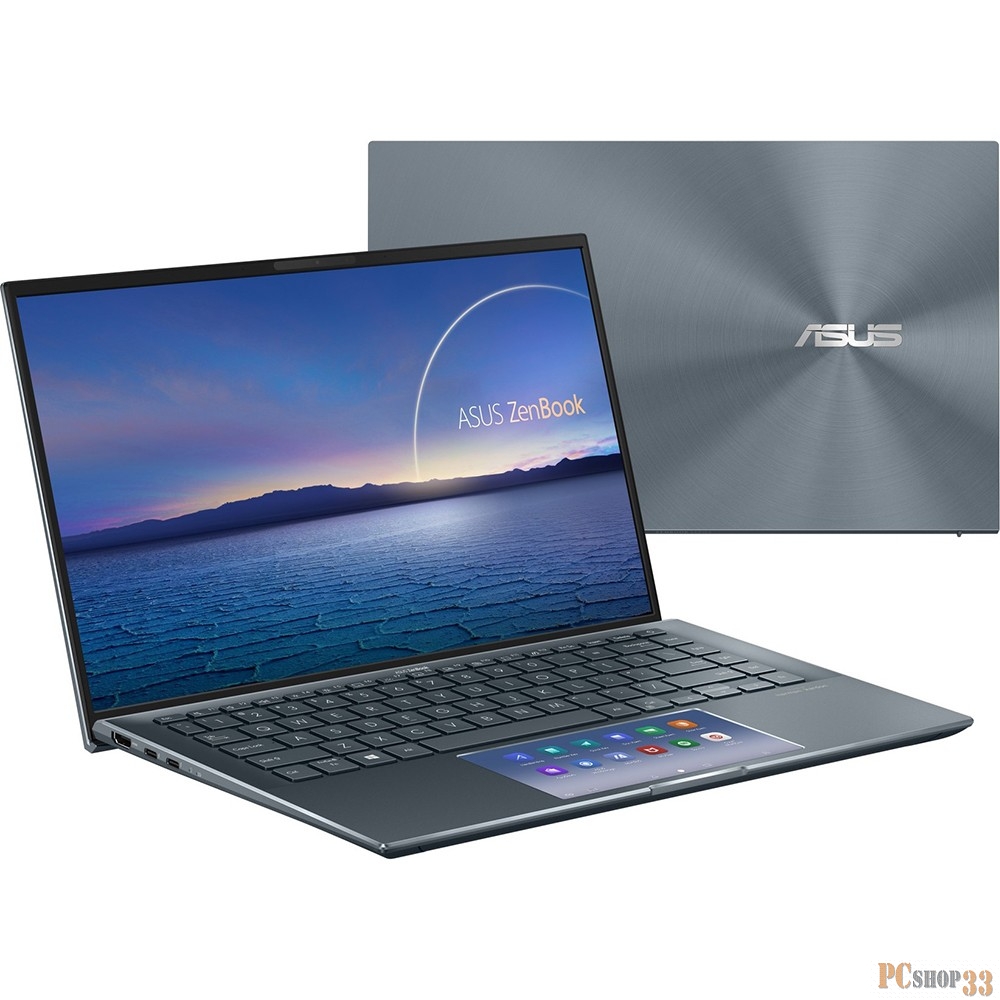 Ноутбук Asus Zenbook UX435EA-A5006T Core i5 1135G7/8Gb/SSD512Gb/Intel Iris Xe graphics/14/IPS/FHD (1920x1080)/Windows 10/grey/WiFi/BT/Cam/Bag