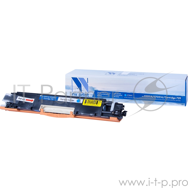 Картридж NVPrint совместимый HP CE311A/CF351A/Canon 729 Cyan для LaserJet Color Pro 100 M175a/M175nw/CP1025/CP1025nw/M i-SENSYS LBP7010C/LBP7018С (1000k)