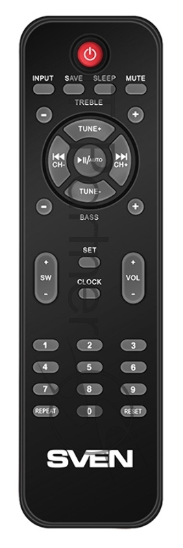 Колонки SVEN MS-2100, черный {2.1, 50Вт+2х15Вт, FM-тюнер, USB/SD, дисплей, ПДУ}