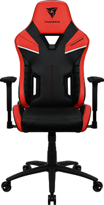 Игровое кресло ThunderX3 TC5 чёрно-красное (AIR Tech, экокожа, 3D, газлифт 4 кл., регулируемый угол наклона, механизм качания)