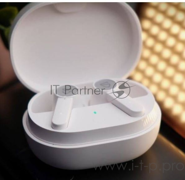 Наушники SoundPEATS TWS Q, AB1532, Bluetooth 5.0, 300мАч,d10мм, IPX5, белый