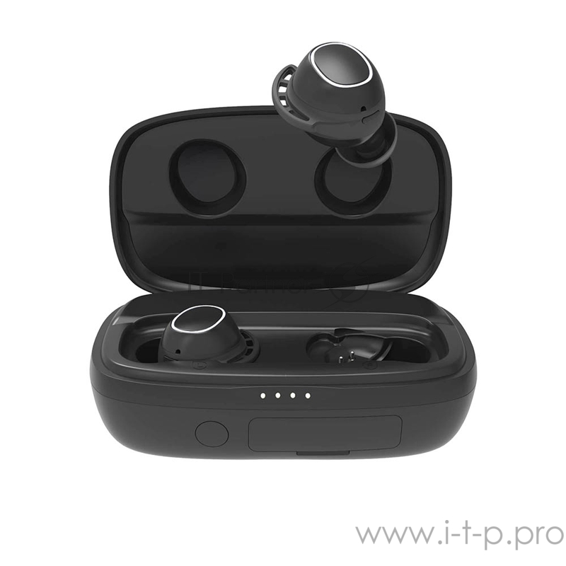 Наушники Hiper TWS CROSS V2 Bluetooth 5.0 гарнитура Li-Pol 2x35mAh+2600mAh, черный