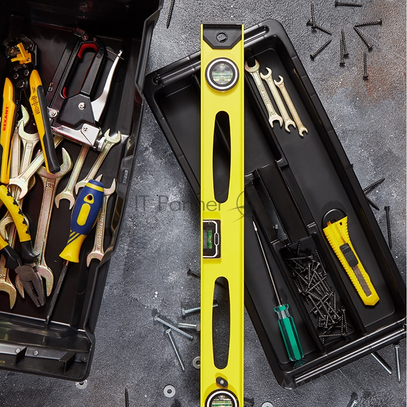 Уровень алюминиевый «Рельс», 600 мм, 3 глазка (1 поворотный) PROconnect