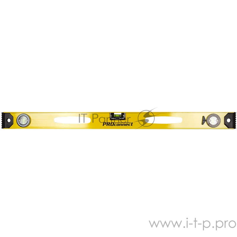 Уровень алюминиевый «Рельс», 800 мм, 3 глазка (1 поворотный) PROconnect
