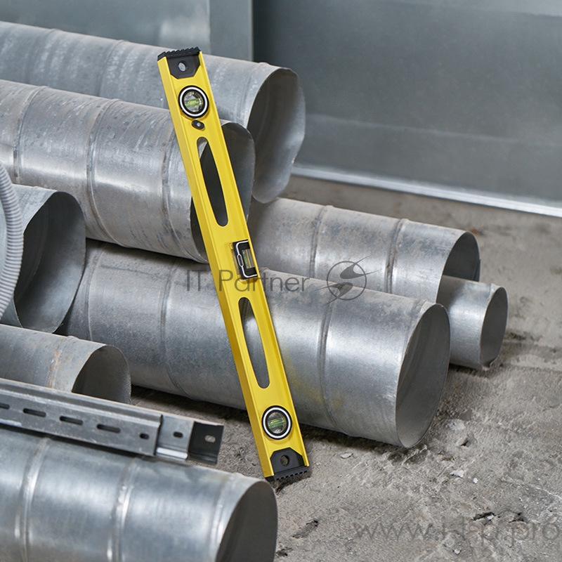 Уровень алюминиевый «Рельс», 800 мм, 3 глазка (1 поворотный) PROconnect