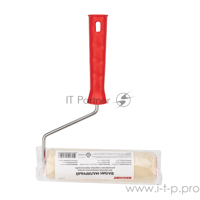 Валик велюр, ворс 5 мм, ширина ролика 180 мм, Ø 42 мм, бюгель 6 мм REXANT