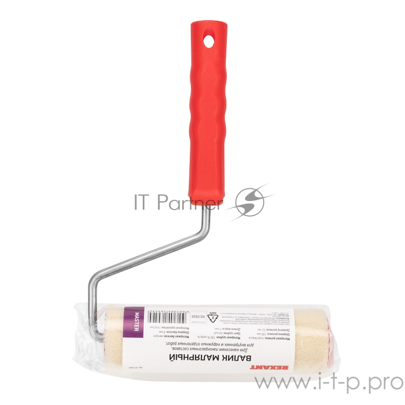 Валик велюр, ворс 5 мм, ширина ролика 180 мм, Ø 42 мм, бюгель 8 мм серия «Мастер» REXANT