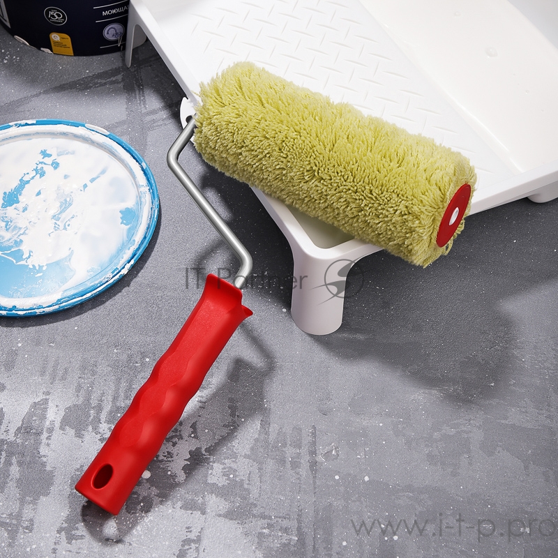 Валик полиакрил зеленый, ворс 18 мм, ширина ролика 180 мм, Ø 42 мм, бюгель 8 мм серия «Мастер» REXANT