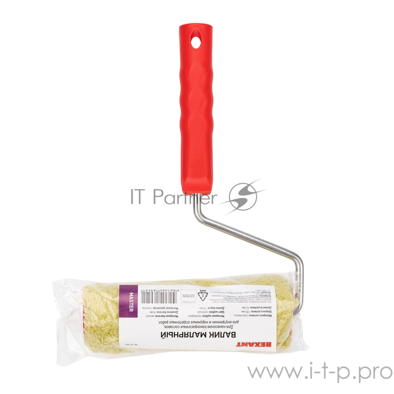 Валик полиакрил зеленый, ворс 18 мм, ширина ролика 180 мм, Ø 42 мм, бюгель 8 мм серия «Мастер» REXANT