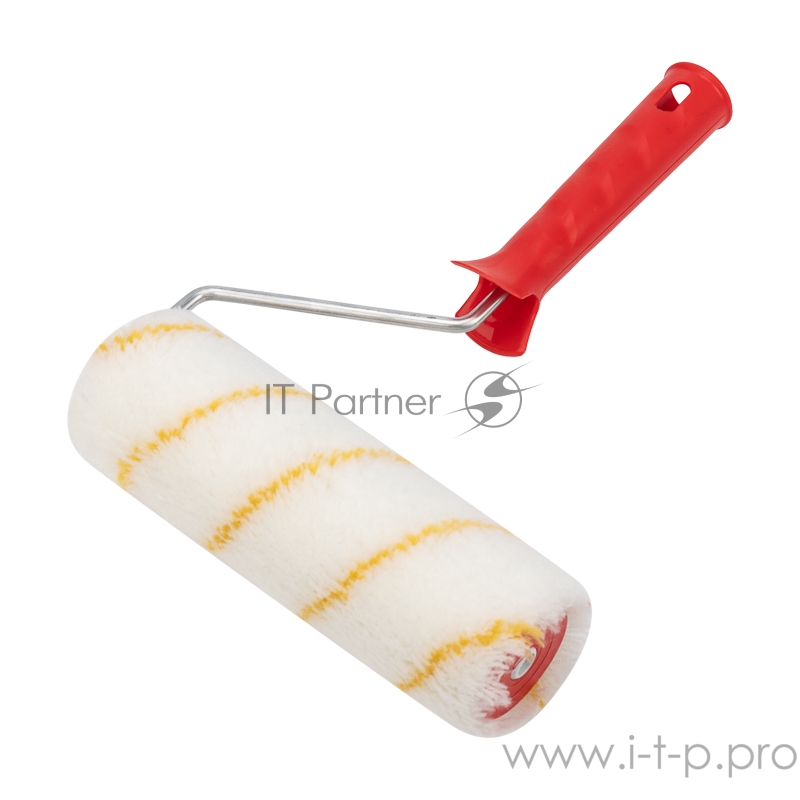 Валик полиамид белый с желтой полосой, ворс 11 мм, ширина ролика 180 мм, Ø 42 мм, бюгель 6 мм REXANT