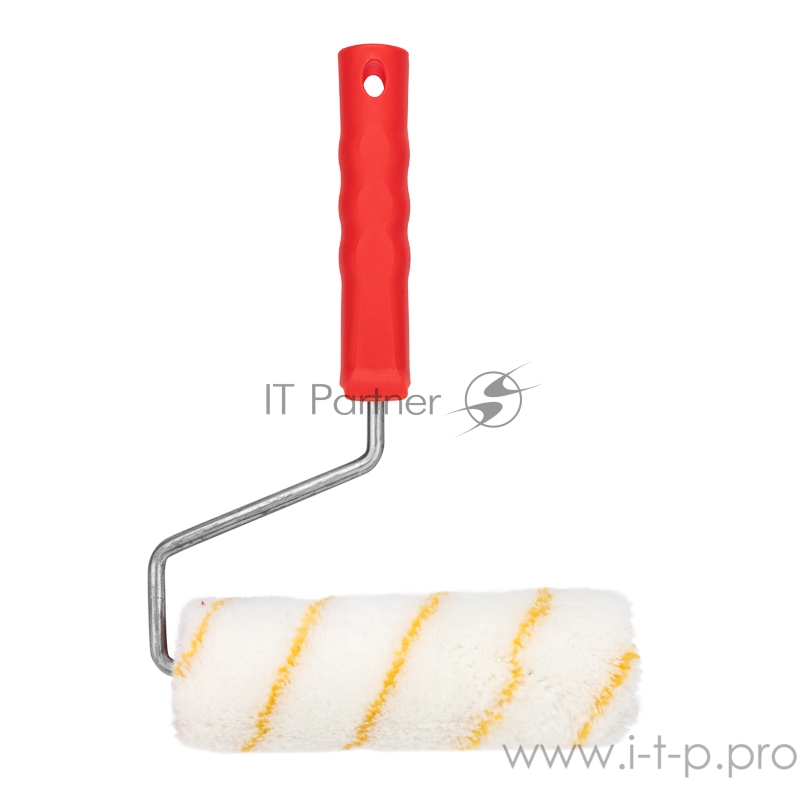 Валик полиамид белый с желтой полосой, ворс 11 мм, ширина ролика 180 мм, Ø 42 мм, бюгель 8 мм, серия «Мастер» REXANT