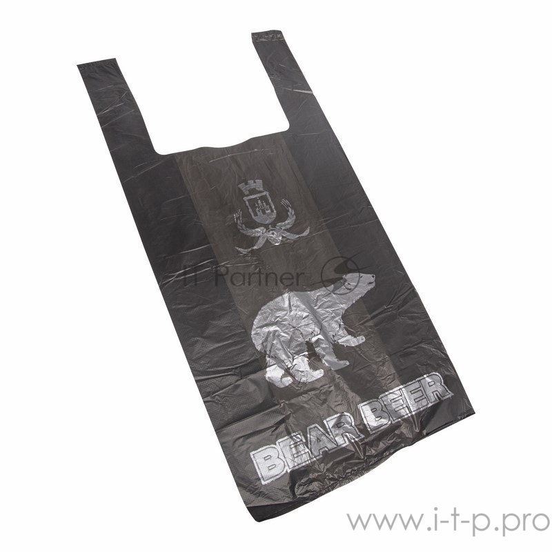Пакет майка ПНД 30+16*60, 12мкм Белый Медведь (100шт./уп)