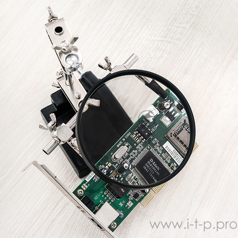 Держатель «Третья рука» REXANT, 2 зажима, чугун, лупа 90 мм