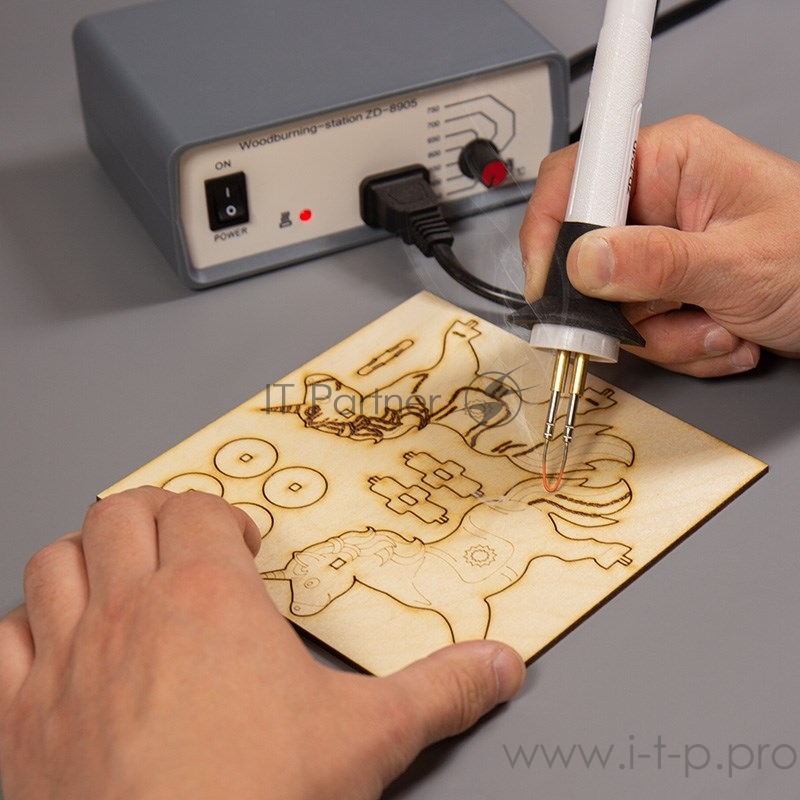 Доска для выжигания REXANT, «Единорог на колесиках», 3D модель, 1 шт., пакет