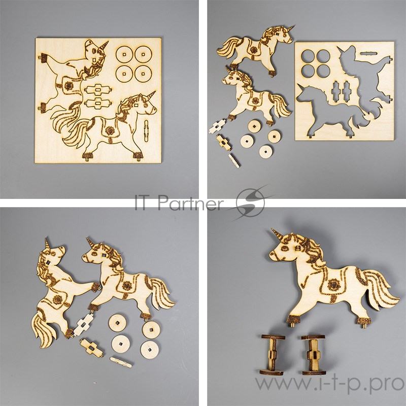 Доска для выжигания REXANT, «Единорог на колесиках», 3D модель, 1 шт., пакет