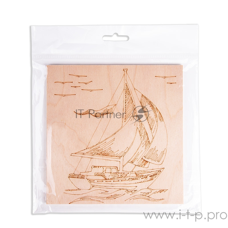 Доска для выжигания REXANT, «Корабль Парусник», 150х150 мм, 1 шт., пакет