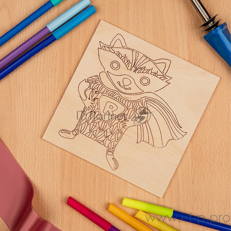 Доска для выжигания REXANT, «Космос», 150х150 мм, 1 шт, пакет