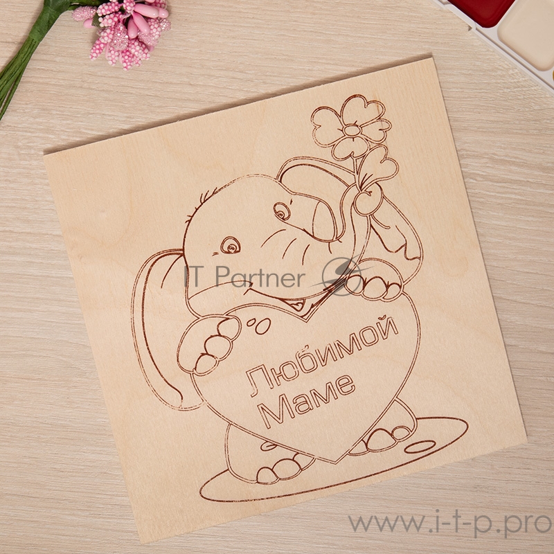 Доска для выжигания REXANT, «Поздравление», 150х150 мм, 1 шт., пакет