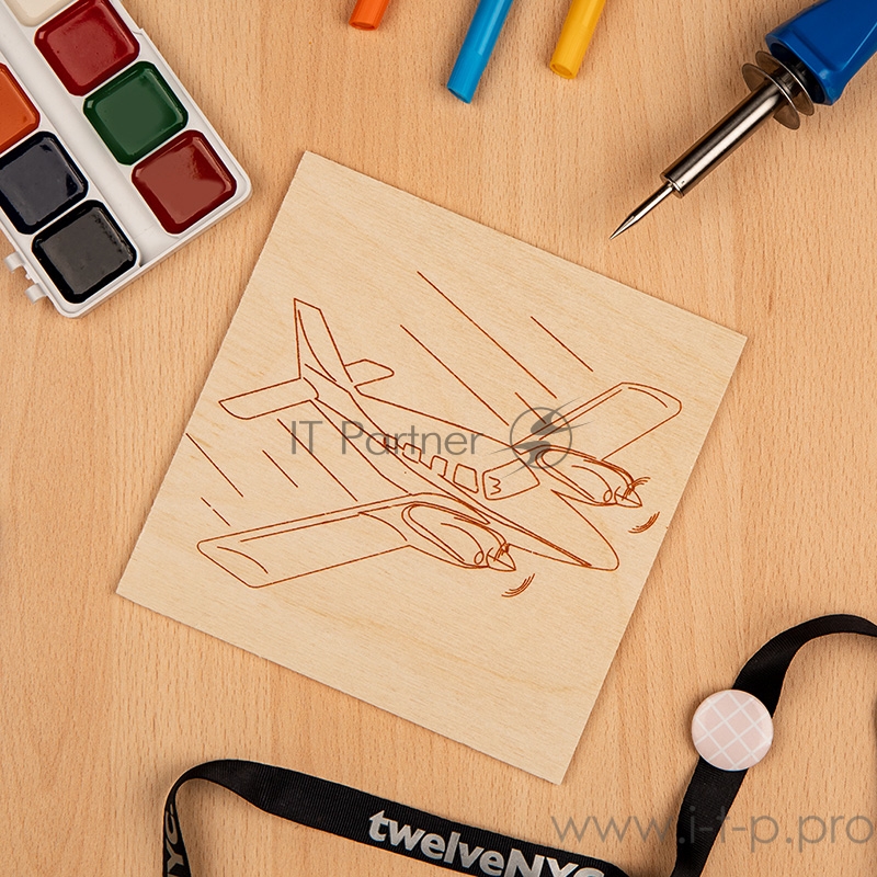 Доска для выжигания REXANT, «Самолет», 150х150 мм, 1 шт., пакет