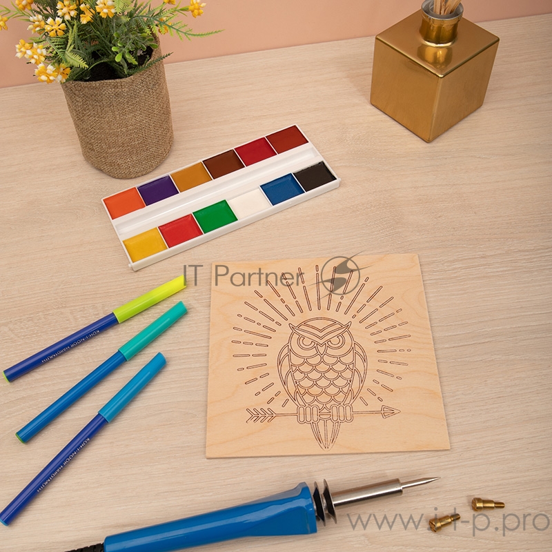 Доска для выжигания REXANT, «Сова», 150х150 мм, 1 шт., пакет