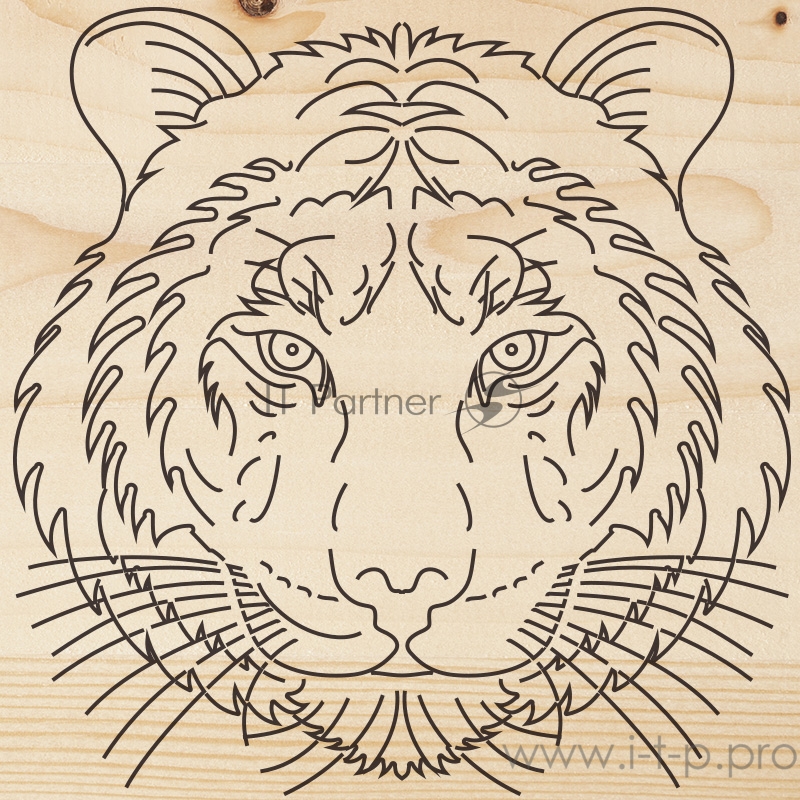 Доска для выжигания REXANT, «Тигр», 150х150 мм, 1 шт., пакет