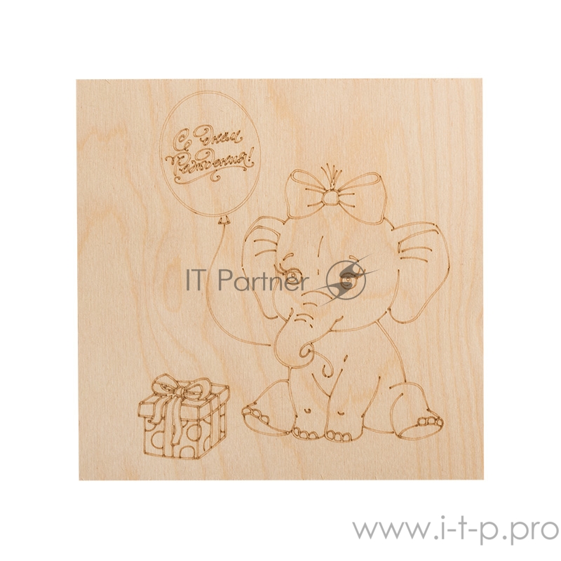 Доски для выжигания REXANT, «Слонята», 150х150 мм, 5 шт., пакет