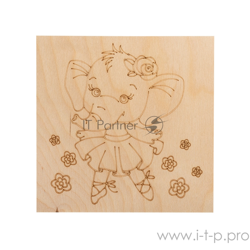 Доски для выжигания REXANT, «Слонята», 150х150 мм, 5 шт., пакет