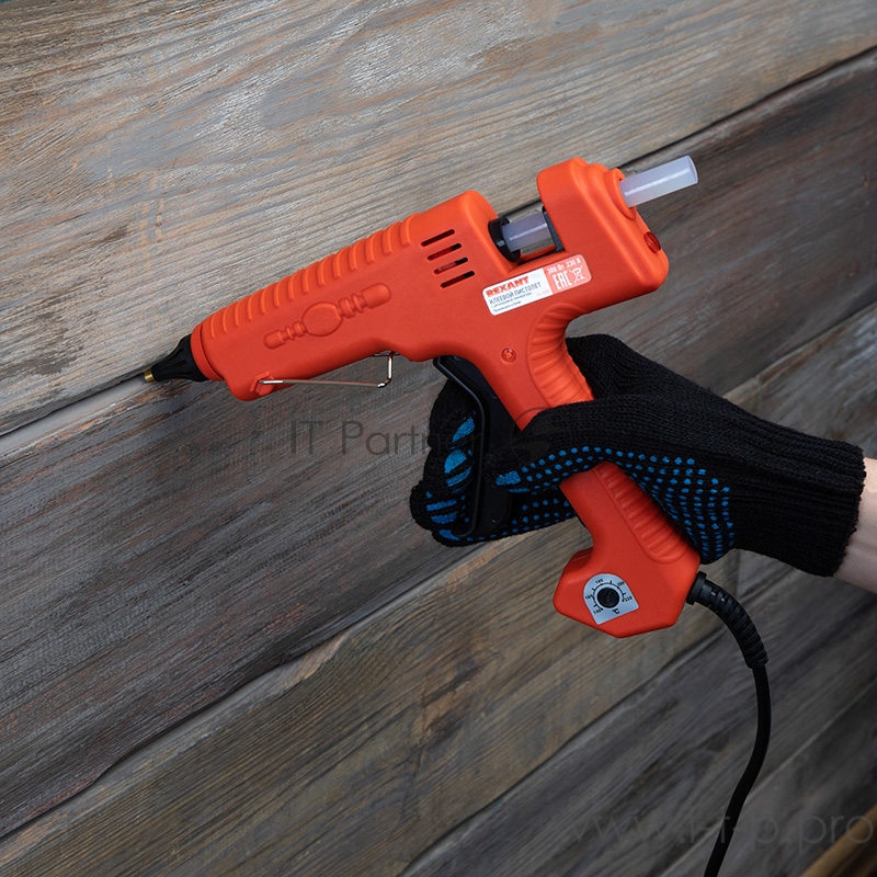 Пистолет клеевой REXANT, 300 Вт, Ø11 мм, «ЭКСПЕРТ», настройка температуры 100…220℃, блистер