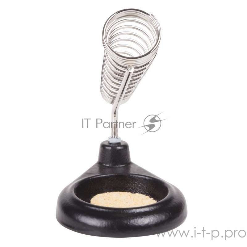 Подставка под паяльник REXANT, чугун, ниша круглая, губка