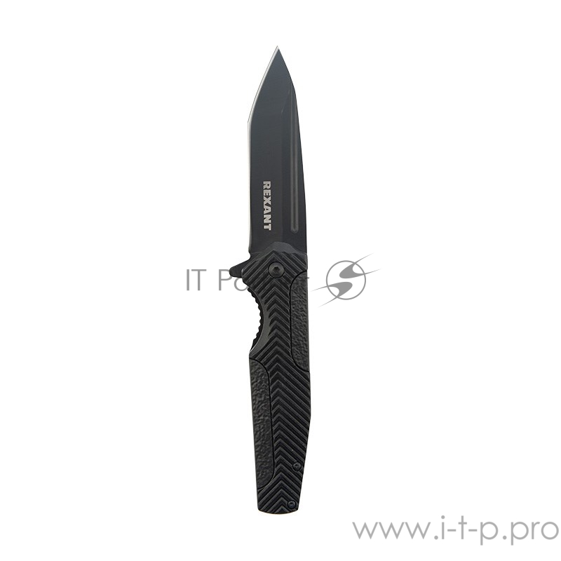 Нож складной полуавтоматический REXANT Black Spear