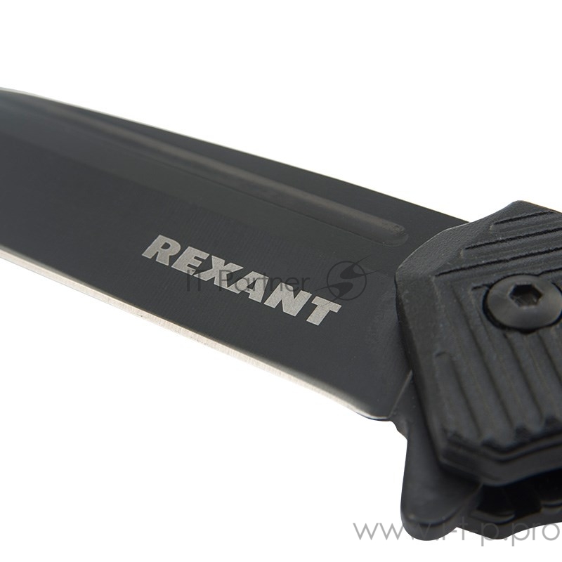 Нож складной полуавтоматический REXANT Black Spear