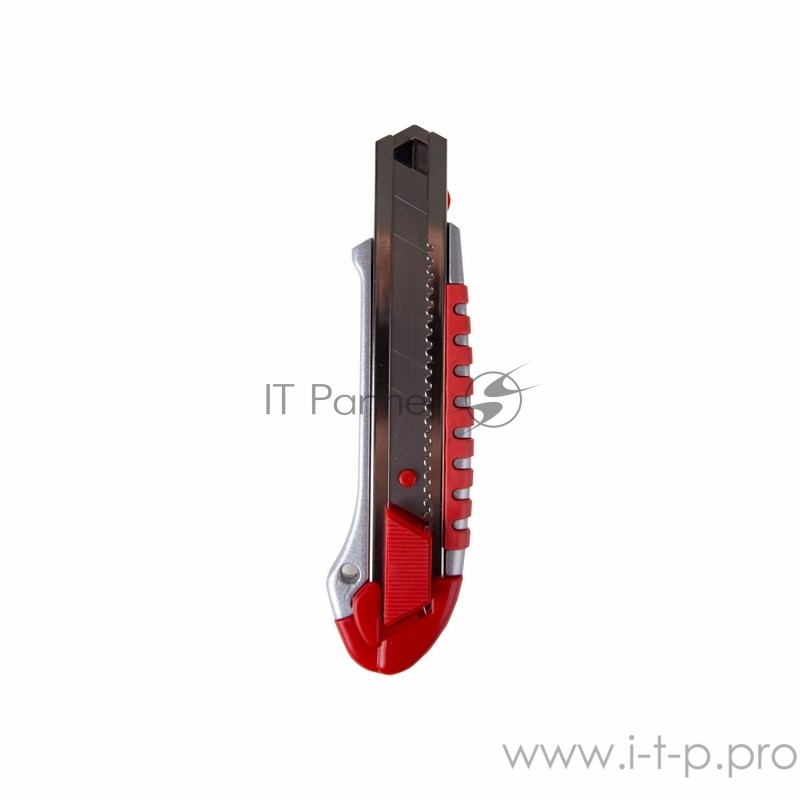 Нож с сегментированным лезвием 25 мм, металлический обрезиненный корпус, с дополнительным замком на лезвии REXANT