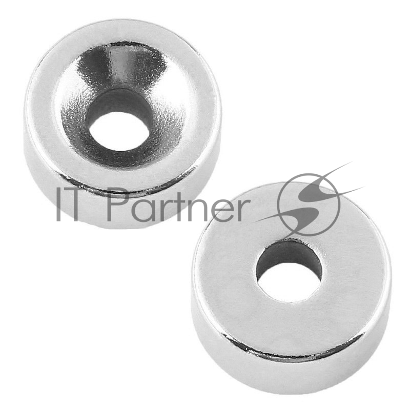 Неодимовый магнитный диск 10х3 мм с зенковкой 7х3,5 мм (упаковка 6 шт.)