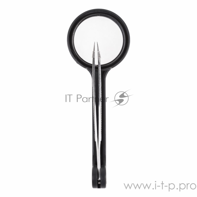 Лупа ручная с пинцетом 8х