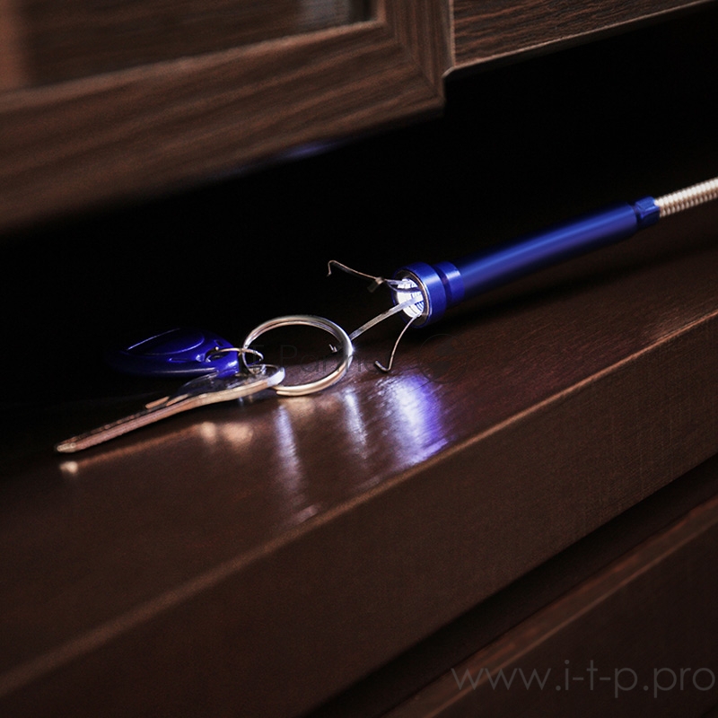 Захват магнитный цанговый 4 лапки, 610 мм, встроенный светодиодный фонарик, (удержание 2 кг) REXANT