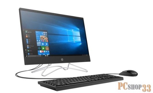 Моноблок HP 22-c0035ur 4GS24EA (Core i5 8250U-1.60ГГц, 8ГБ, 128ГБ+1ТБ, UHDG, LAN, WiFi, BT, WebCam, 21.5 1920x1080, W10 H) + клавиатура + мышь