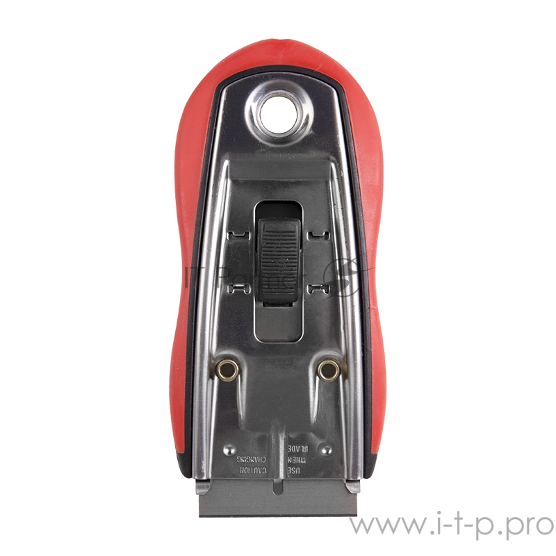 Скребок с выдвижным лезвием, обрезиненный корпус, 5 запасных лезвий в комплекте REXANT